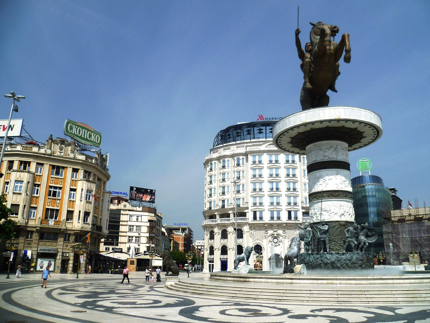 Macedonia Square in Skopje, where the marathon finishes